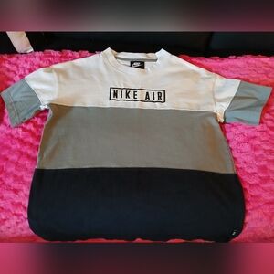 Nike Air Kids Tri-Tone Tee - White, Gray, and Black